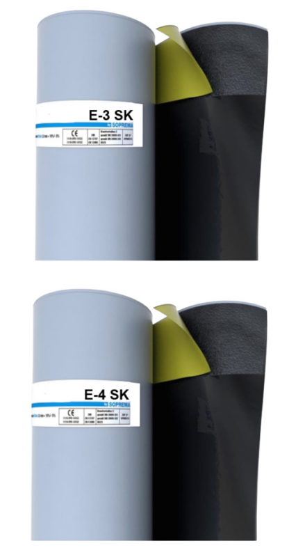 Elastomerbitumen Selbstklebebahn – E-3 SK / E-4 SK