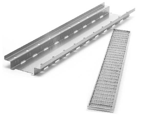 Komplettrinne mit Maschenrost 30×10